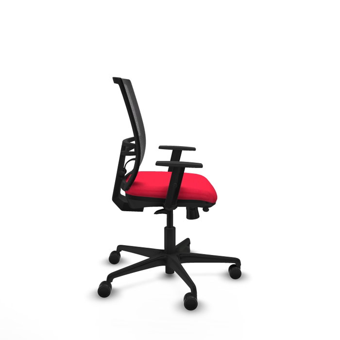 PIQUERAS Y CRESPO Silla de oficina Yunquera con mecanismo Sincro/Traslack, Rojo y Negro PIQUERAS Y CRESPO Silla de oficina Yunquera con mecanismo Sincro/Traslack, Rojo y Negro