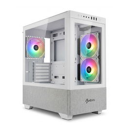 Sharkoon MK7 ARGB mATX Torre de PC Blanca con 2 Paneles de Cristal Templado