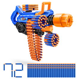ZURU XSHOT Insanity Blaster Smoke N Barrel - Pistola de juguete con 72 darts, alcance 30m, para ninos 8+ (Ref: 36823)