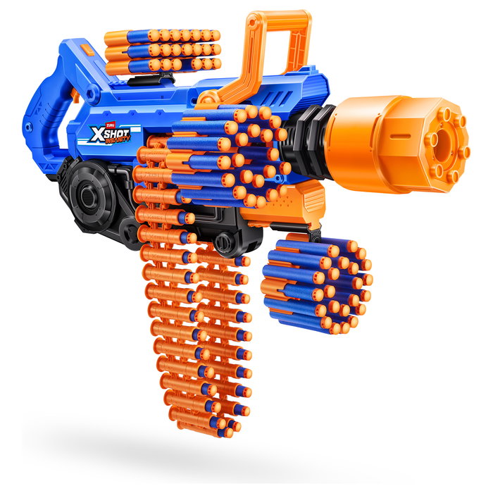 ZURU XSHOT Insanity Blaster Smoke N Barrel - Pistola de juguete con 72 darts, alcance 30m, para ninos 8+ (Ref: 36823)