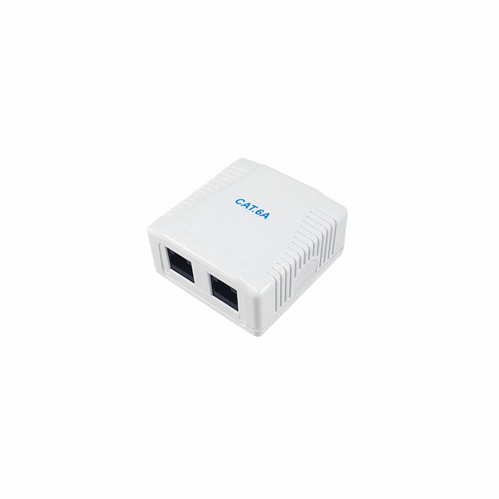 Equip Caja de Superficie 2 Puertos RJ45 Cat.6A Blanco
