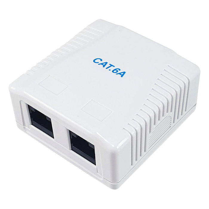 Equip Caja de Superficie 2 Puertos RJ45 Cat.6A Blanco
