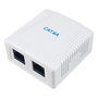 Equip Caja de Superficie 2 Puertos RJ45 Cat.6A Blanco