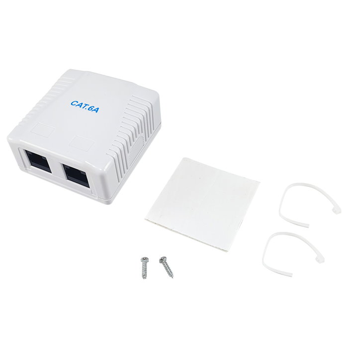 Equip Caja de Superficie 2 Puertos RJ45 Cat.6A Blanco