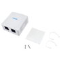 Equip Caja de Superficie 2 Puertos RJ45 Cat.6A Blanco