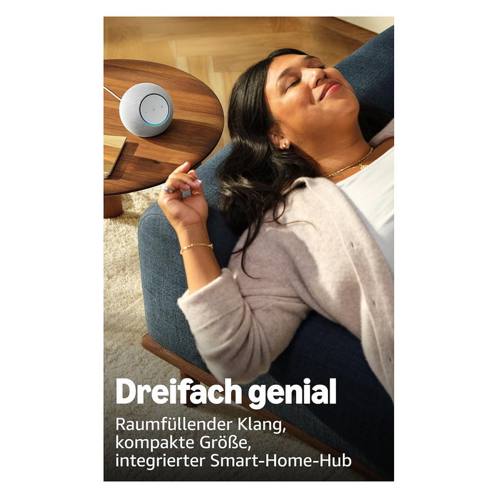 Amazon Echo Dot Max (2025) Altavoz Inteligente Esférico Inalámbrico Blanco con Alexa