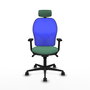 PIQUERAS Y CRESPO Silla de oficina Jorquera Verde esmeralda y Azul