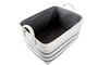 DKD Home Decor Set de 2 Cestas de Algodón Gris y Blanco