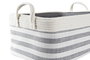 DKD Home Decor Set de 2 Cestas de Algodón Gris y Blanco