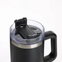 Muitomas TRAVELMUG900BK Taza de viaje con asa 900 ml negro, acero inoxidable de doble pared a prueba de fugas