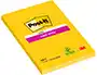 Post-it Bloc de notas adhesivas Super Sticky rayado amarillo ultra 101x152 mm