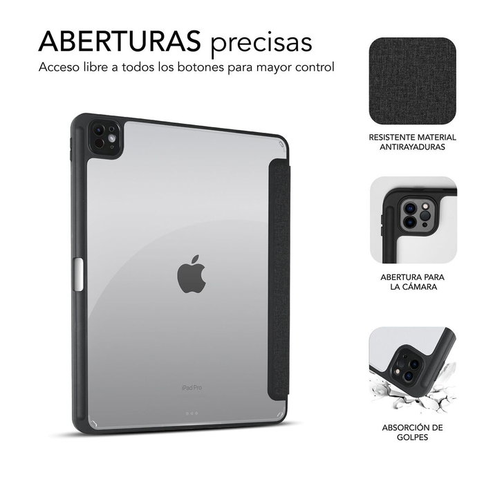 Subblim Funda Clear Shock Case para iPad Pro 13 pulgadas M4 7ª Generación Negro