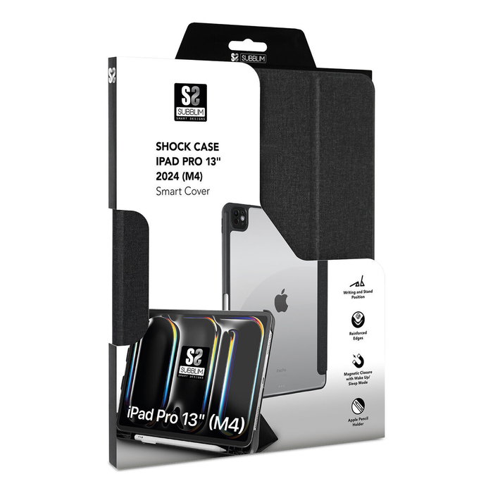 Subblim Funda Clear Shock Case para iPad Pro 13 pulgadas M4 7ª Generación Negro