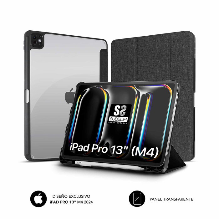 Subblim Funda Clear Shock Case para iPad Pro 13 pulgadas M4 7ª Generación Negro