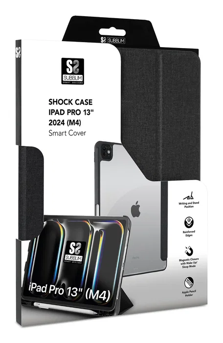 Subblim Funda Clear Shock Case para iPad Pro 13 M4 7ª Generación Negro Subblim Funda Clear Shock Case para iPad Pro 13 M4 7ª Generación Negro