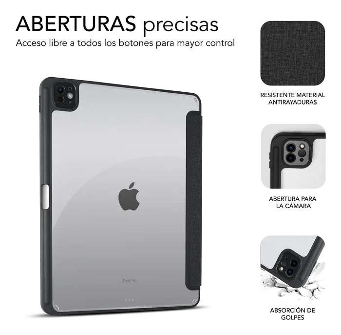 Subblim Funda Clear Shock Case para iPad Pro 13 M4 7ª Generación Negro Subblim Funda Clear Shock Case para iPad Pro 13 M4 7ª Generación Negro