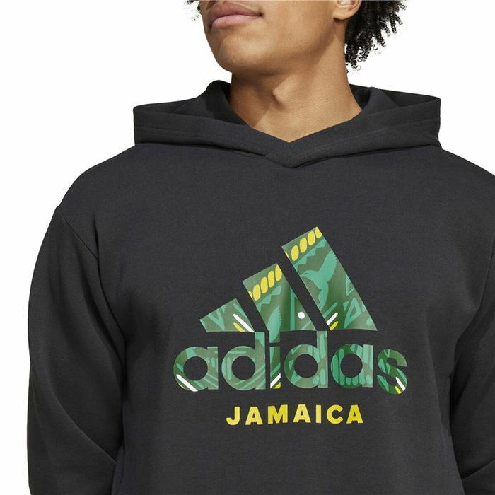 Sudadera con Capucha Hombre Adidas Jamaica Seasonal Doubleknit Negro Sudadera con Capucha Hombre Adidas Jamaica Seasonal Doubleknit Negro