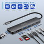 Ewent Ew1152 Docking Station USB-C 7 en 1 Hub Multipuerto con HDMI 4K @60Hz, PD 100W, USB-A 3.2, Lector de Tarjetas SD para Portátil y Smartphone