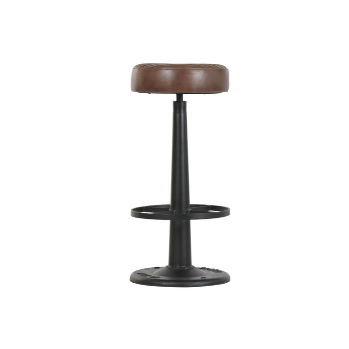DKD Home Decor Taburete Vintage Giratorio en Piel
