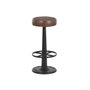 DKD Home Decor Taburete Vintage Giratorio en Piel
