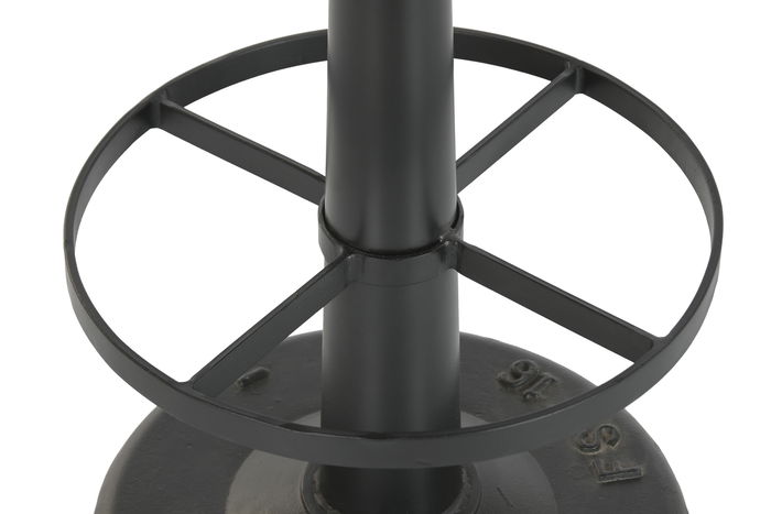 DKD Home Decor Taburete Vintage Giratorio en Piel - Hierro, 36x76x36 cm, Color Negro o Marrón