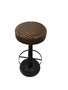 DKD Home Decor Taburete Vintage Giratorio en Piel