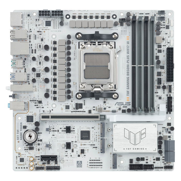 ASUS TUF GAMING B850M-PLUS WIFI7 W Micro ATX AMD B850 Blanco ASUS TUF GAMING B850M-PLUS WIFI7 W Micro ATX AMD B850 Blanco
