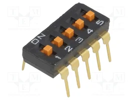 Aratas (Formerly Omron Components) A6T-5104 DIP-SWITCH de 5 secciones