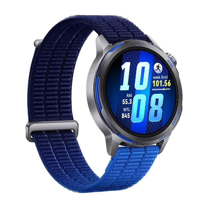 Huawei Watch GT Runner 2 Dusk Blue - Reloj Inteligente Unisex, Pantalla AMOLED Táctil 3.35 cm (1.32 pulgadas), GPS, Resistente al Agua 5 ATM, Banda Azul de Fluoroelastómero