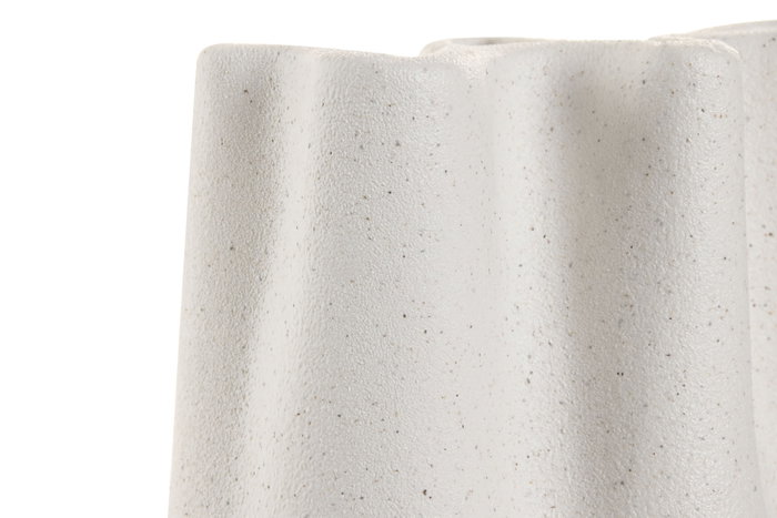 DKD Home Decor Jarrón de Cerámica Blanco 16x11x18 cm DKD Home Decor Jarrón de Cerámica Blanco 16x11x18 cm