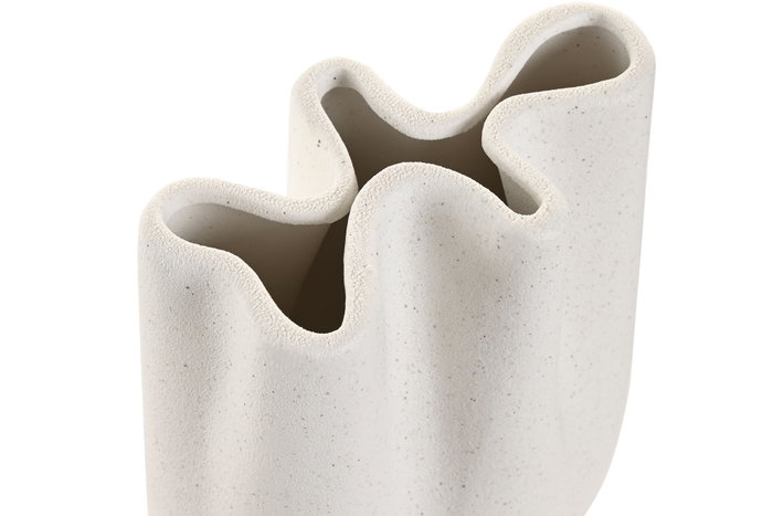 DKD Home Decor Jarrón de Cerámica Blanco 16x11x18 cm DKD Home Decor Jarrón de Cerámica Blanco 16x11x18 cm