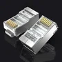 Vention IDCR0-100 Conector RJ-45 Cat.6 FTP, Macho Derecho, Metal y PC, Color Plata Transparente, 100 Unidades