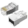 Vention IDCR0-100 Conector RJ-45 Cat.6 FTP, Macho Derecho, Metal y PC, Color Plata Transparente, 100 Unidades