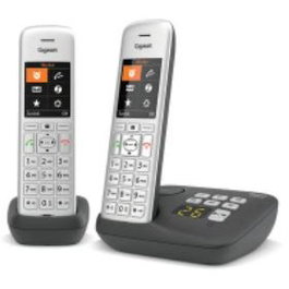 Gigaset CE575 A Duo Teléfono DECT/analógico Inalámbrico Plata Negro con Contestador Automático 2 Terminales