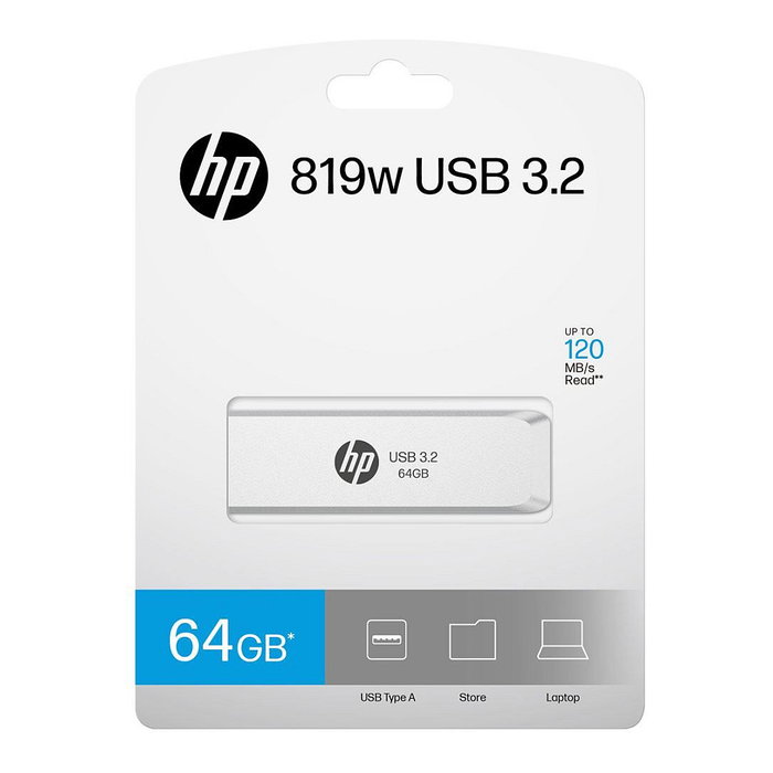 HP Unidad flash USB HPFD819W-A-64 64 GB Plata