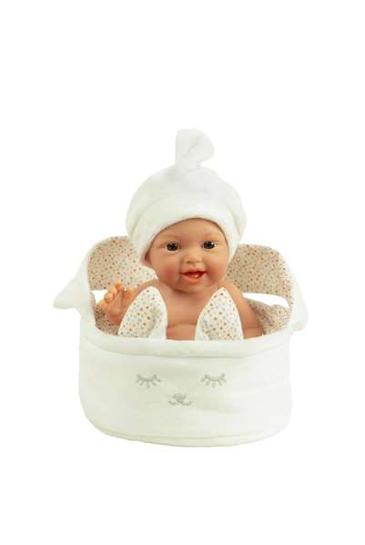 Muñecas Arias Elegance - Muñeca Lupi Beige de 26 cm con Canastilla, Cuerpo de Vinyl Muñecas Arias Elegance - Muñeca Lupi Beige de 26 cm con Canastilla, Cuerpo de Vinyl
