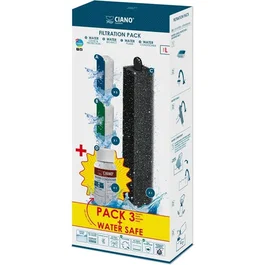 CIANO Kit de mantenimiento para acuarios tamaño L reacondicionado con 3 cartuchos y acondicionador