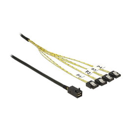 DeLOCK Cable Mini SAS HD SFF-8643 a 4 x SATA 7 Pin, 1 m
