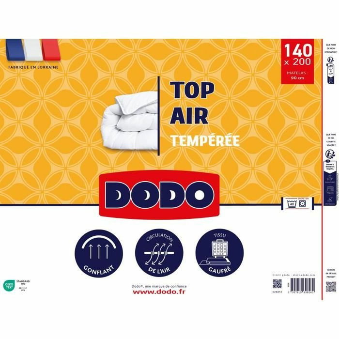 Dodo Edredón templado Top Air 140 x 200 cm Blanco