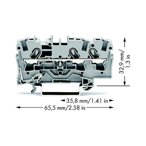 WAGO 2004-1301 Regleta de 6,2 mm, 800 V