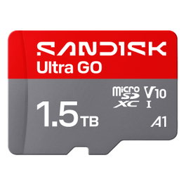 SanDisk Ultra GO 1,5 TB MicroSDXC UHS-I Gris, Rojo