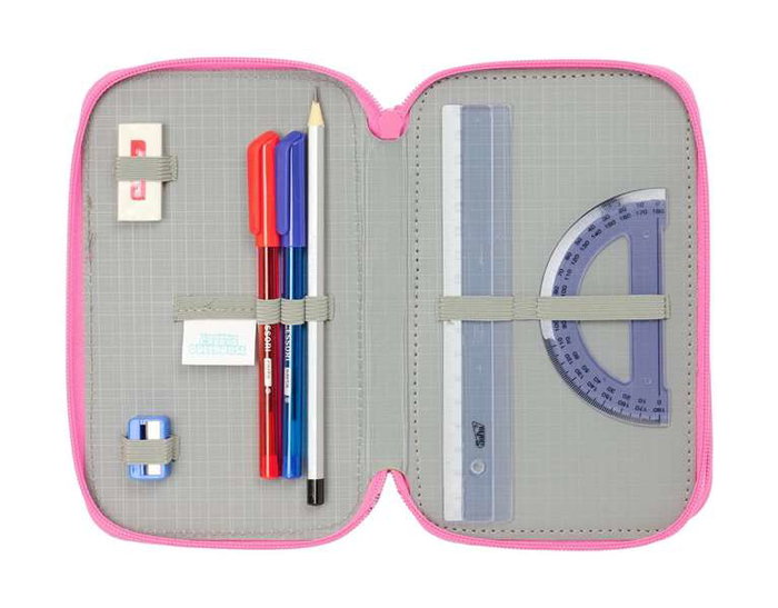 Safta Plumier Triple Gabby's Dollhouse Confetti 37 Piezas 12,5x19,5x5,5 cm