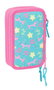 Safta Plumier Triple Gabby's Dollhouse Confetti 37 Piezas 12,5x19,5x5,5 cm
