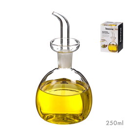 Kozina Aceitera de Cristal Antigoteo 250 ml - Botella Abombada para Aceite