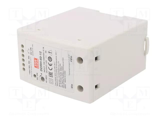 MEAN WELL DDRH-60-12 Convertidor DC/DC 60W 12VDC 5A MEAN WELL DDRH-60-12 Convertidor DC/DC 60W 12VDC 5A