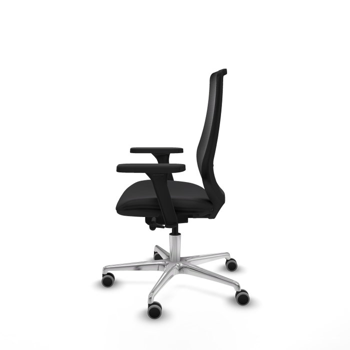PIQUERAS Y CRESPO Silla de oficina Mardos con mecanismo Sincro/Traslack y Brazos 3D, Negro