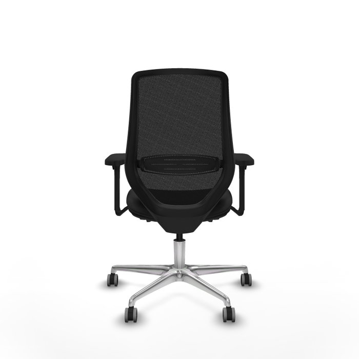 PIQUERAS Y CRESPO Silla de oficina Mardos con mecanismo Sincro/Traslack y Brazos 3D, Negro