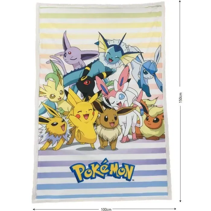 Pokemon Manta Sherpa Evoluciones 100 x 150 cm