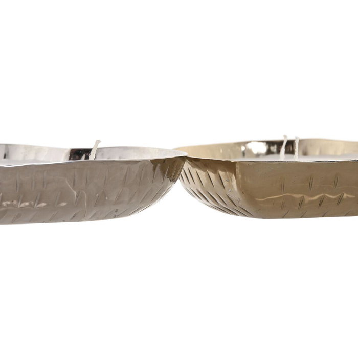 DKD Home Decor Vela Corazon Dorado Plateado Cera Parafina Aluminio 18 x 3.5 x 18 cm 2 Unidades 3 Mechas Duracion 12h DKD Home Decor Vela Corazon Dorado Plateado Cera Parafina Aluminio 18 x 3.5 x 18 cm 2 Unidades 3 Mechas Duracion 12h