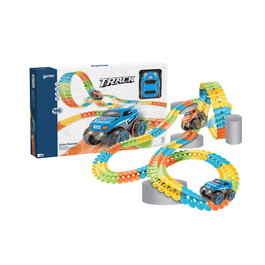 GIROS Pista Flexible con Coche Luminoso de 185 Piezas
